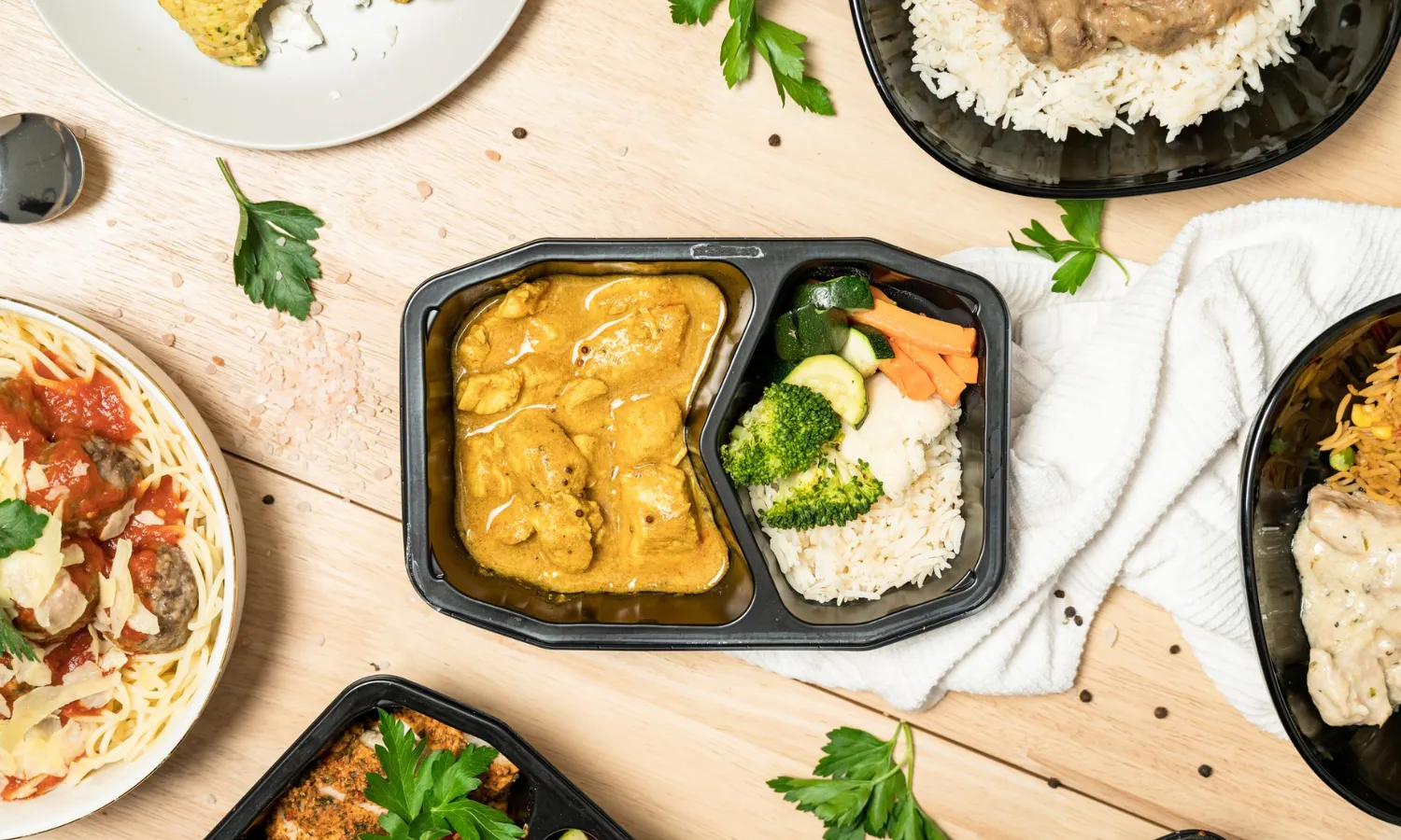 Food4Fitness meal spread used in the Sydney landing page